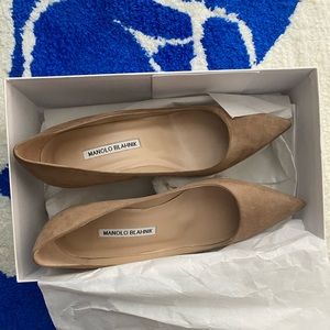 Manolo Blahnik BB 50 Beige Suede